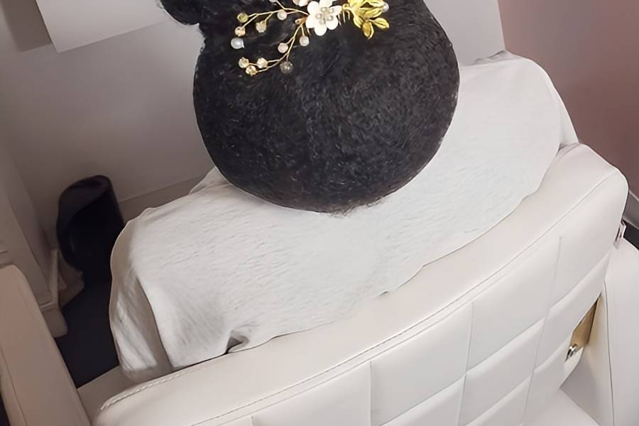 Bridal natural hair updo