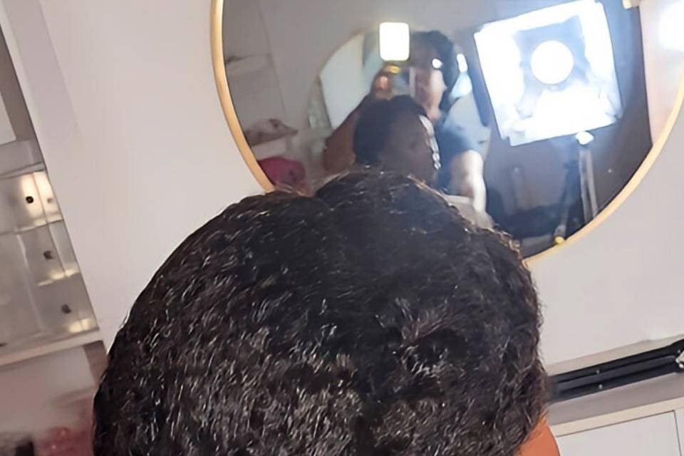 Natural texture updo