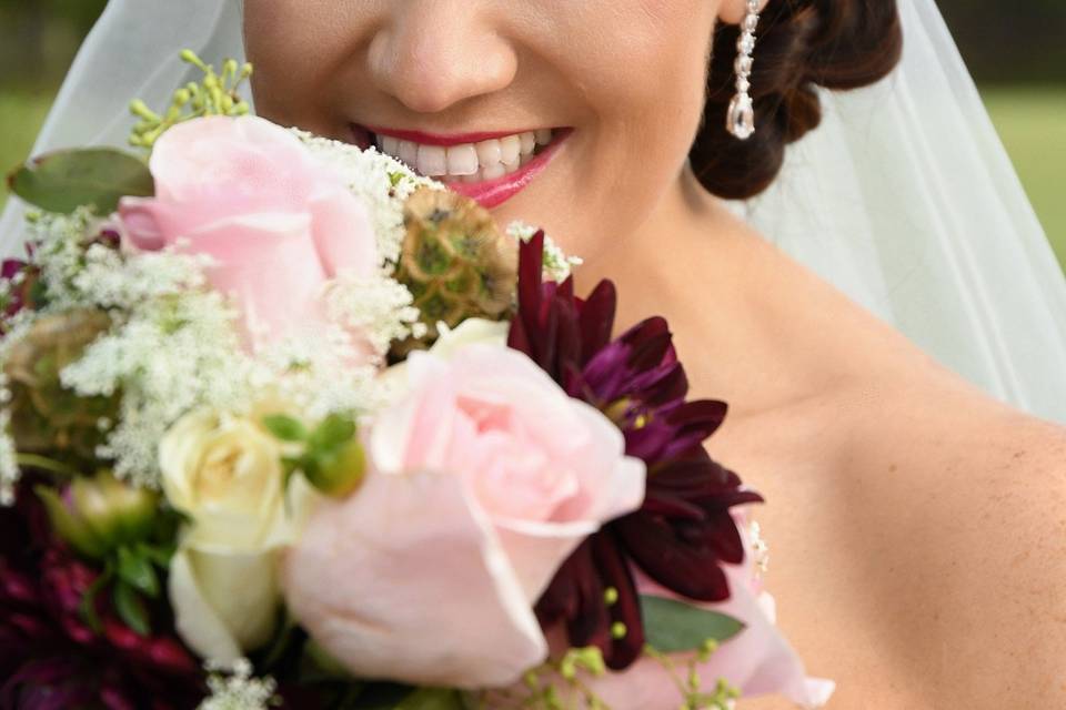 Smiling bride