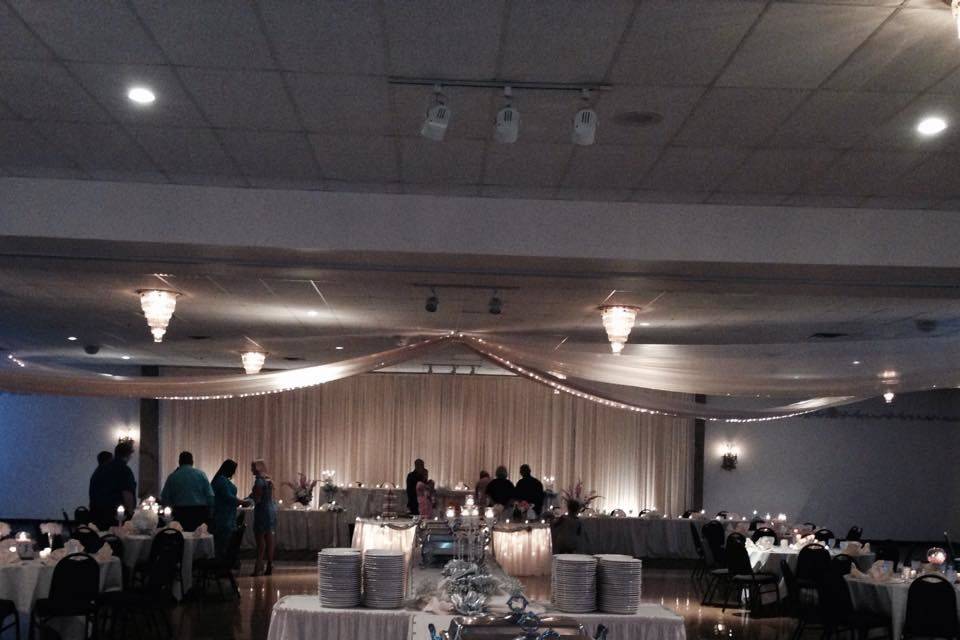 Buffet table