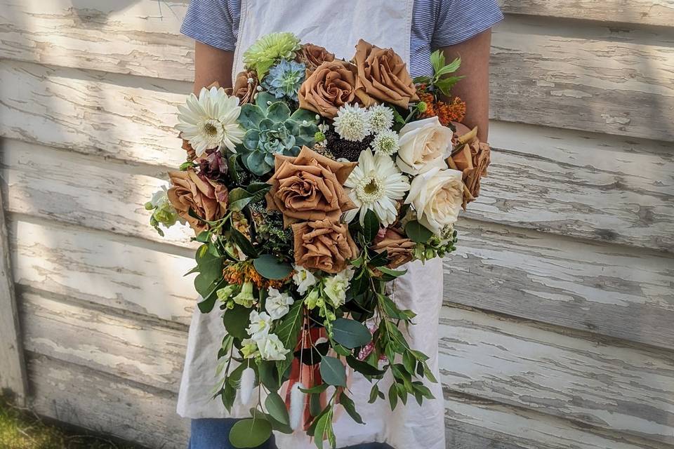 Rustic Cascading Bouquet