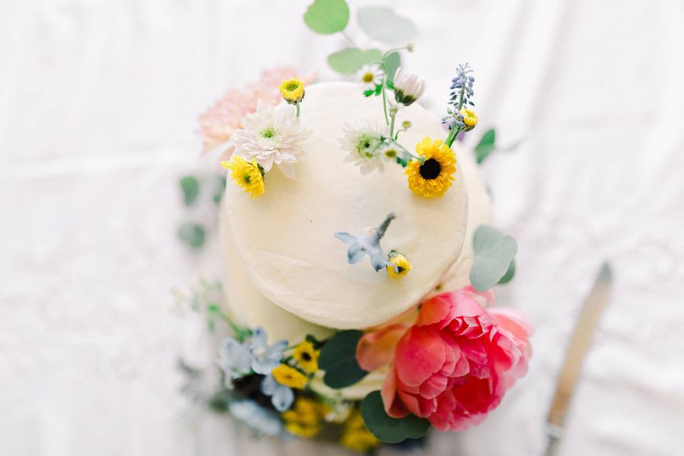 Wildflower Wedding Cake