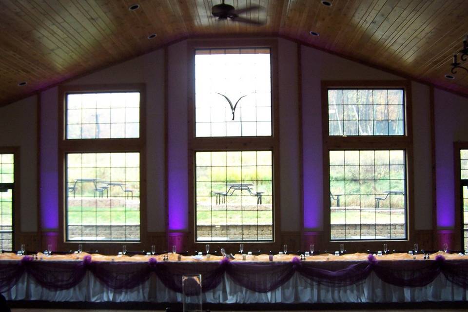 Long table for guests