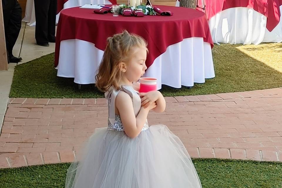 Flower Girl after the ceremony