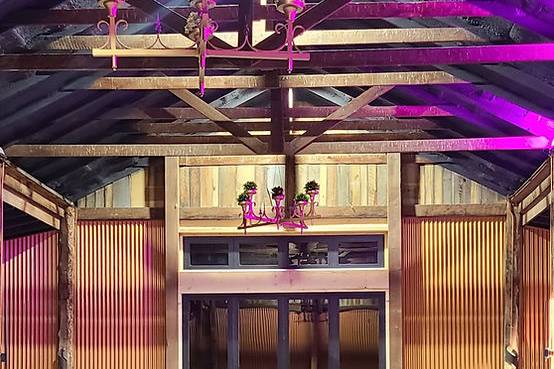 Barn with exposed beams
