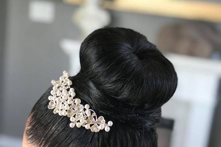 Beautiful bridal bun