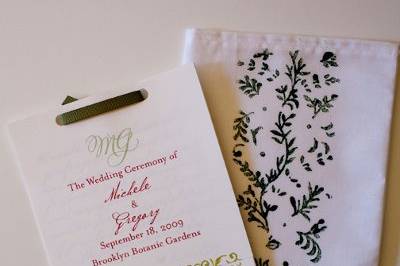 Wedding program for the 