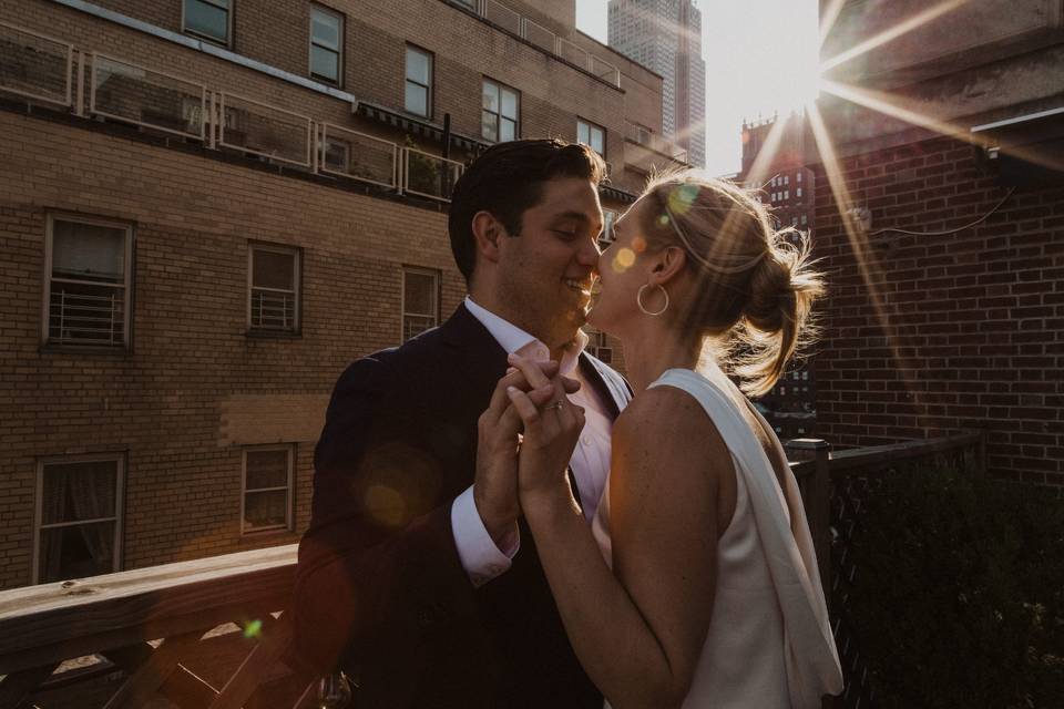 NYC rooftop engagement