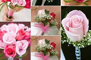 Romantic rose collection hot pink & white
