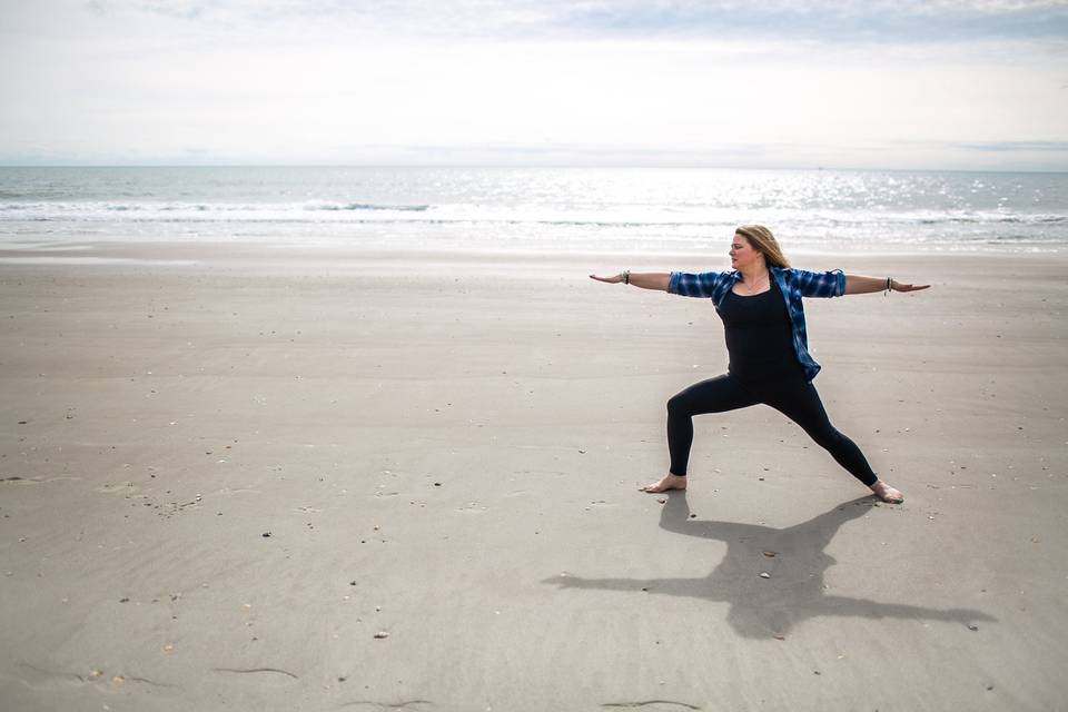 CWL Beach surfer pose