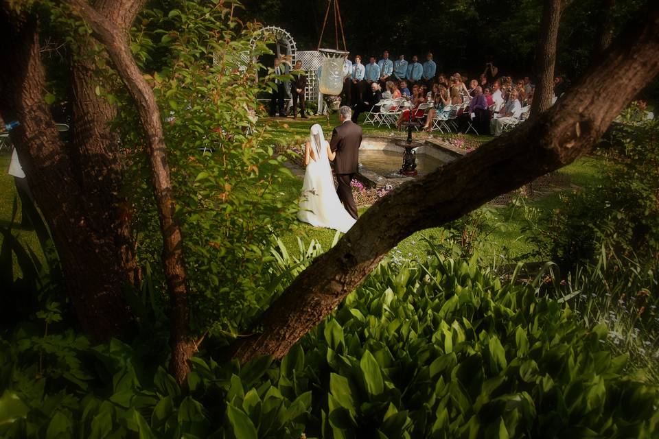 Outdoor wedding ceremony