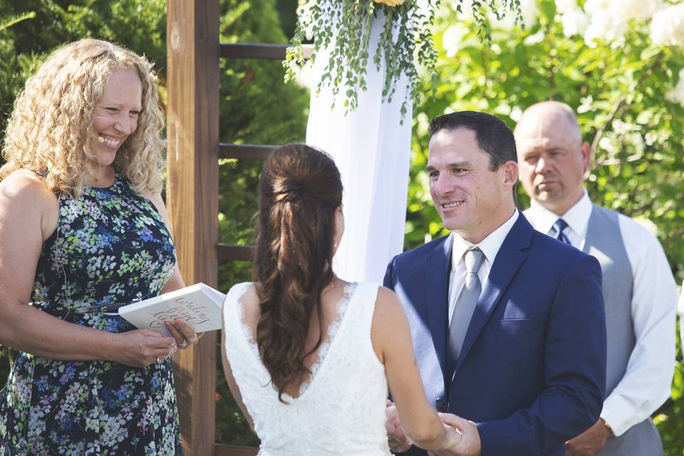 Sharing their vows