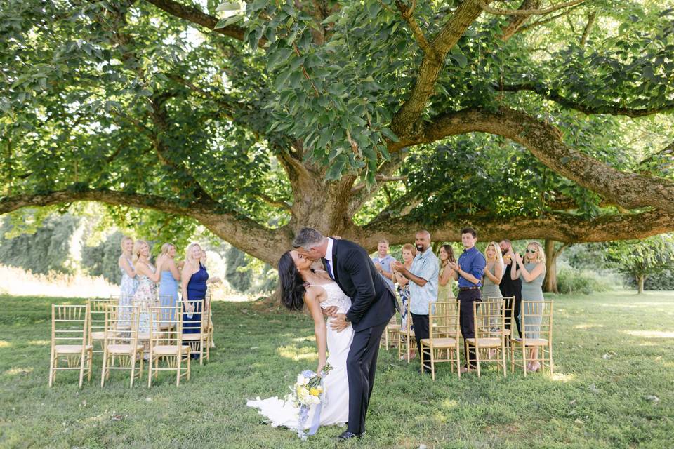 Manor hosue lawn ceremony