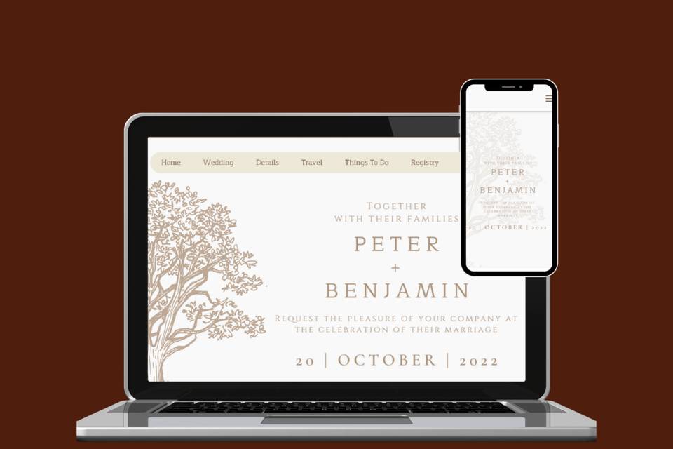 Peter & Benjamin Website Mocku