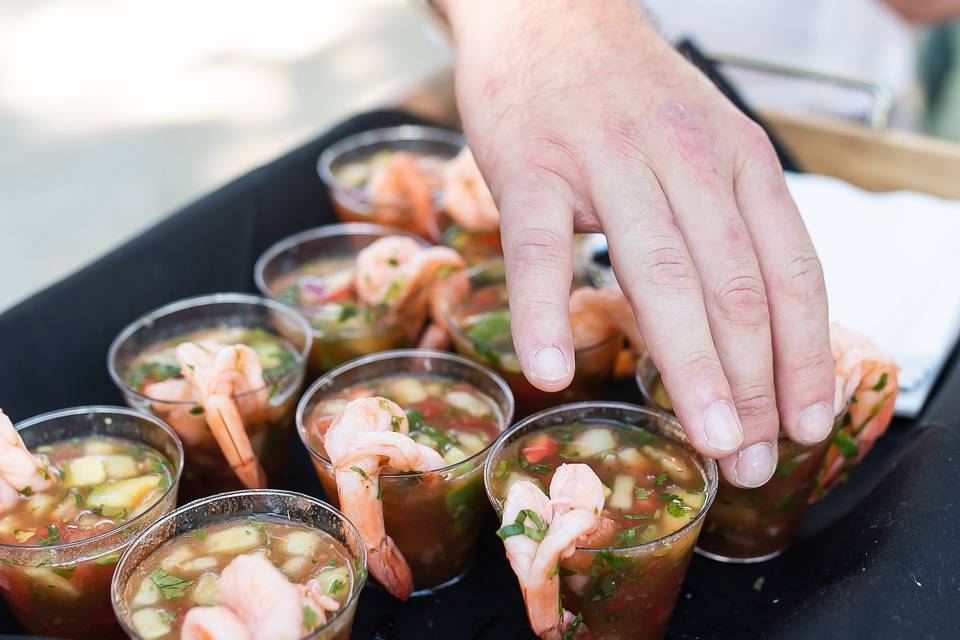 Mini shrimp cocktails