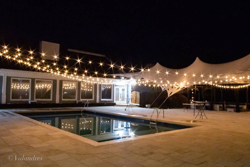 Poolside bistro canopy