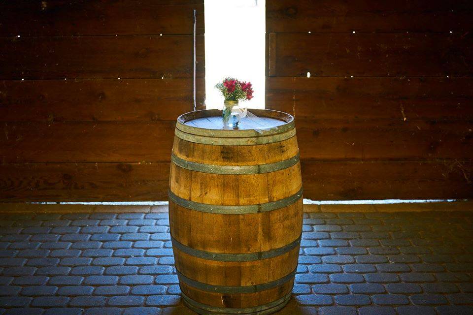 Barrel and florals