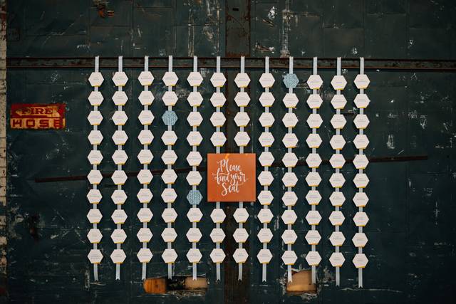 Seating Chart Calligraphy
