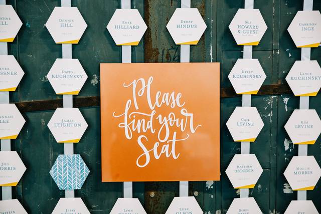 Seating Chart Calligraphy