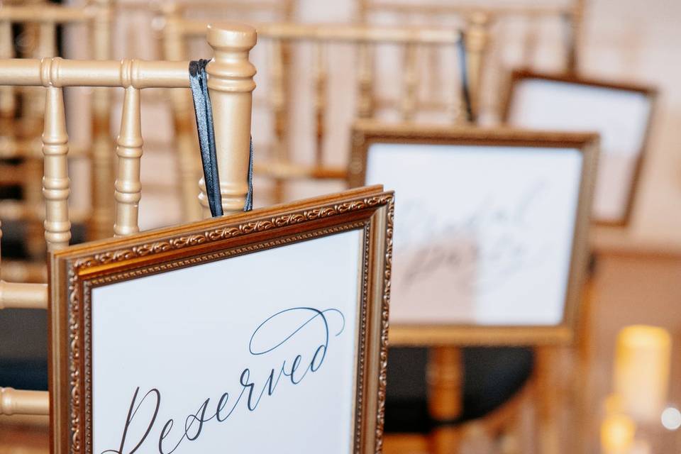 Wedding Reserved Signage
