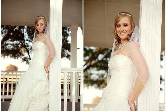 Bride at the staircase