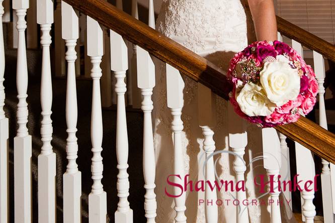 Bride at the staircase