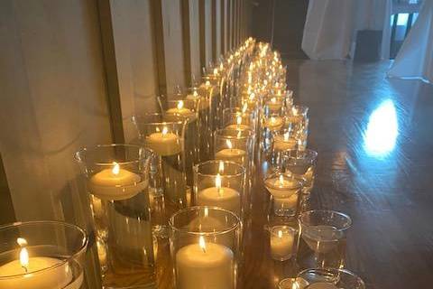 Candles on the ceremony stage