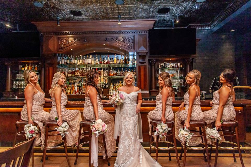 Bridal Party in The Saloon