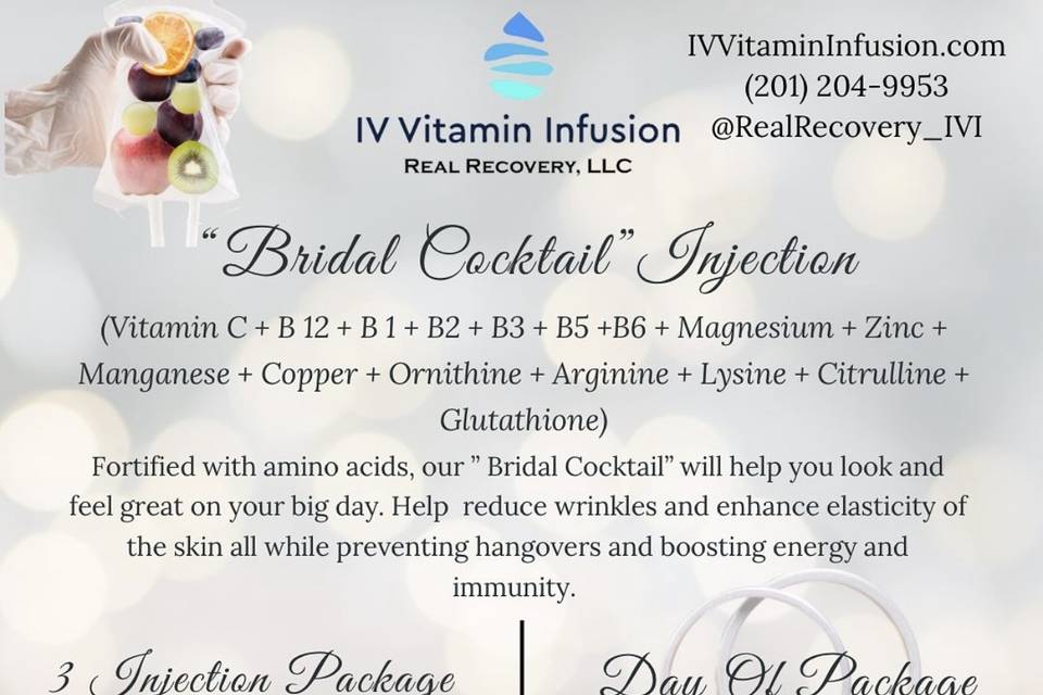 Vitamin Drip Menu