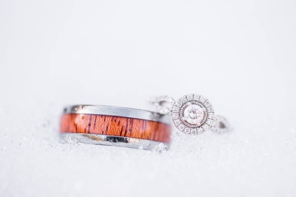 Snowy Engagement Rings