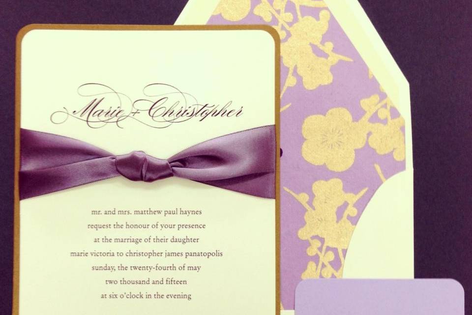 Purple invitation