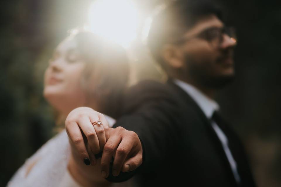 Elopement in Big Bear, CA.