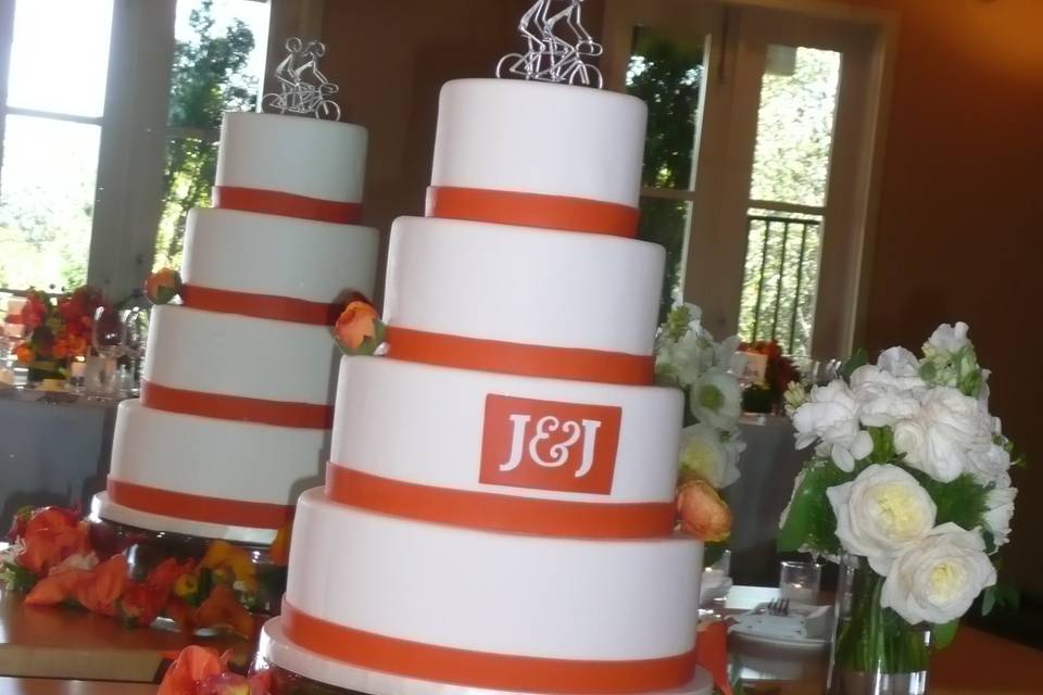 Monogrammed cake Auberge du Soleil in Napa