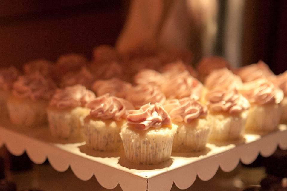 Dessert Tables!Top- Fresh local fruit tarts and Fallen Chocolate SoufflesBottom-Parisien Puffs