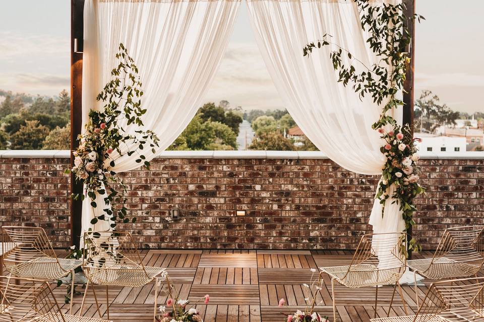 Rooftop Elopement Ceremony