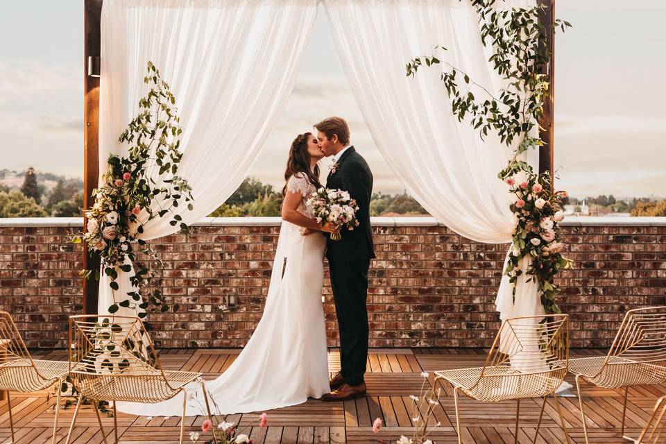 Rooftop Elopement Ceremony