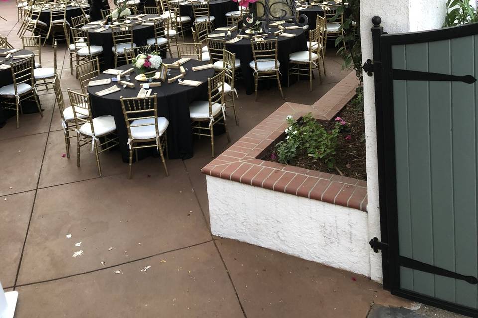 First dance in courtyard