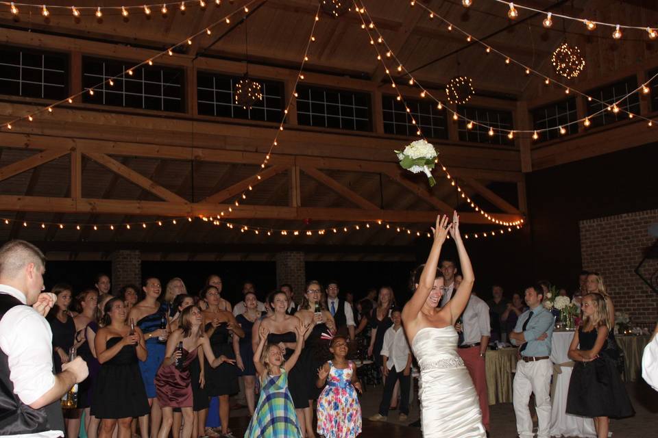 Throwing of the bouquet