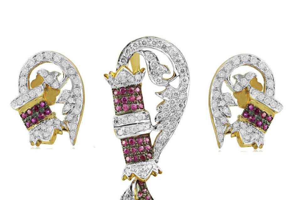 Rubylite Diamond earring set