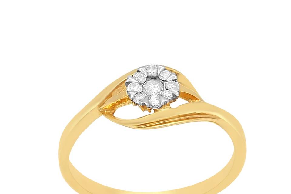 Elegant 18K gold ring