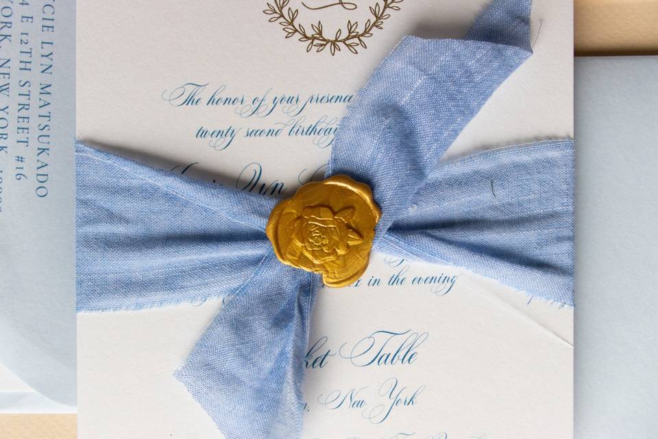 French Blue Invitations