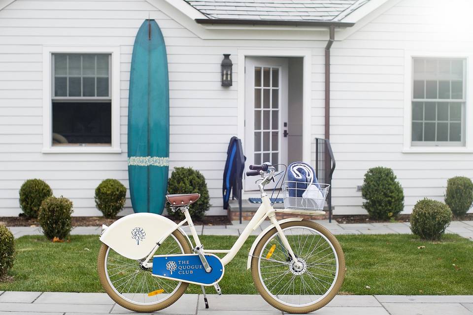 Borrow a Quogue Club bicycle to check out the village or take a ride to the nearby