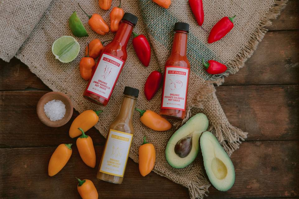 Organic hot sauces