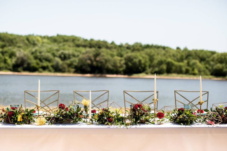 Head table by the river
