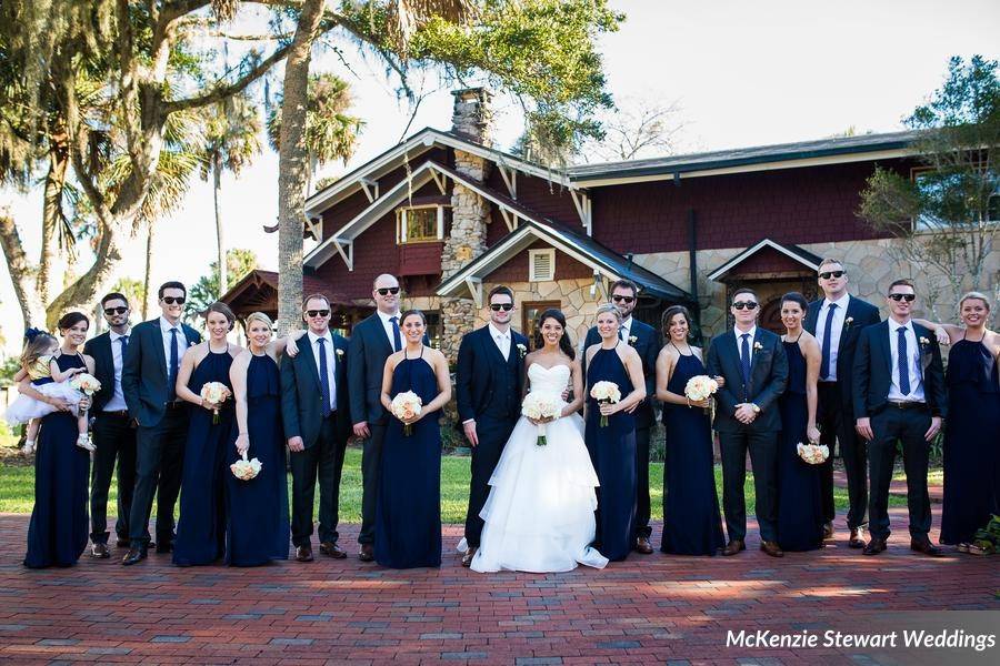 Bridal party looking sharp on driveway by Agatha's