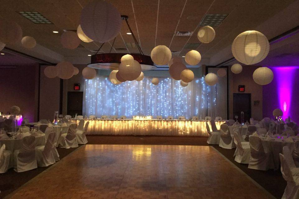 Reception/Dance floor setup