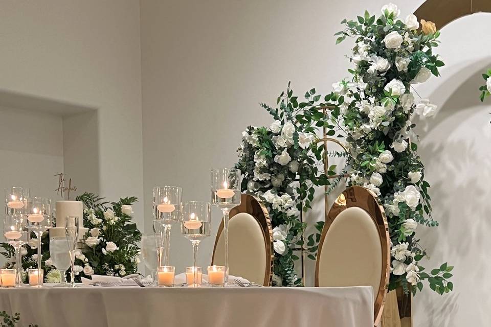 Ceremony arbor draping