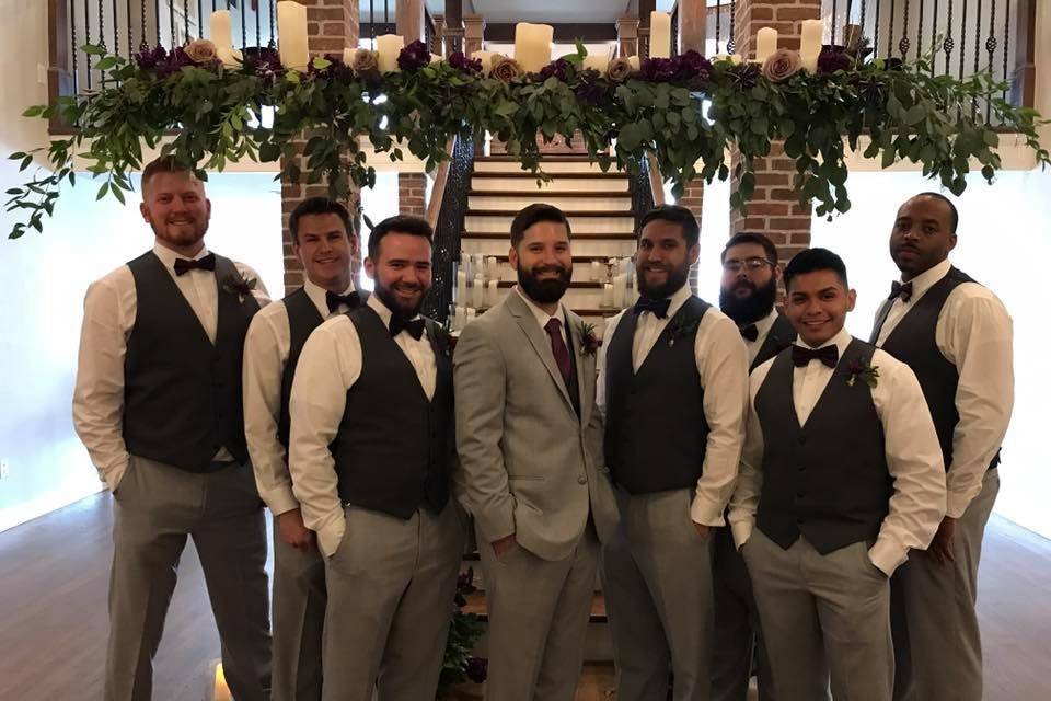 The groom with friends
