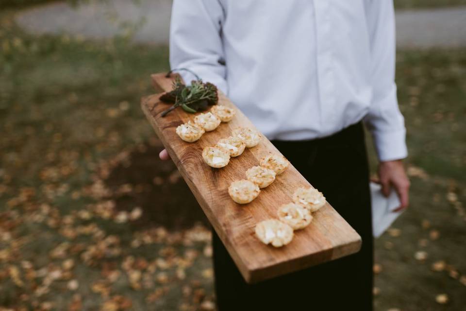 Warm brie tartlet