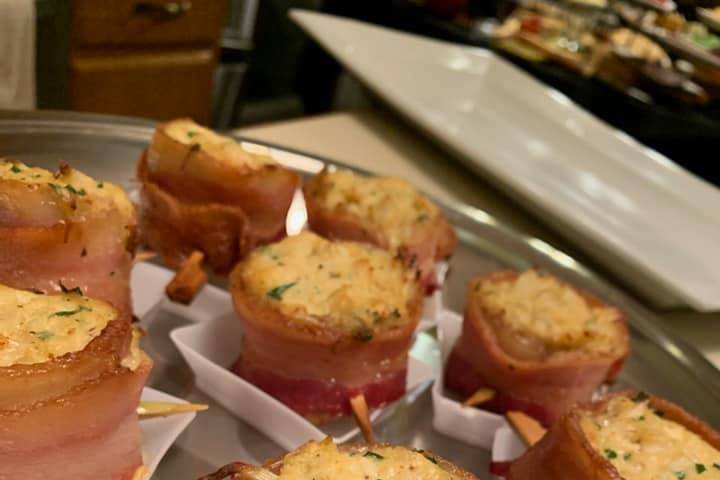 Crab filled Scallop in Bacon